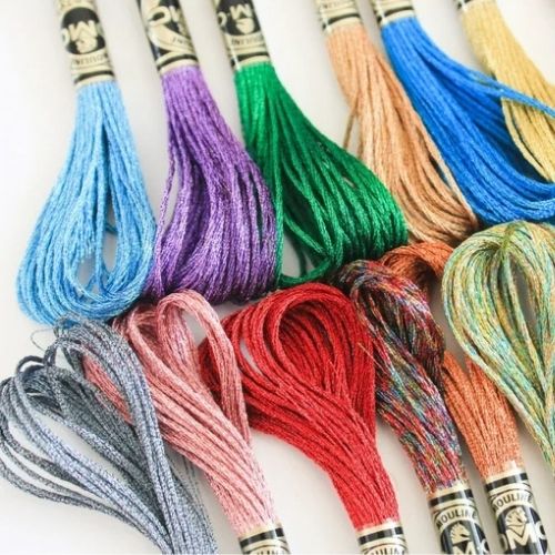 DMC Light Effects, metallic floss on Etsy