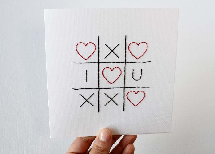 Love Tic Tac Toe Tarjeta de San Valentín