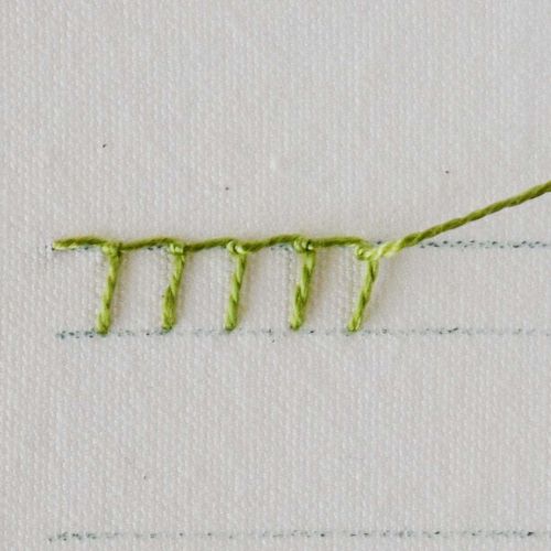 Berwick stitch embroidery step3