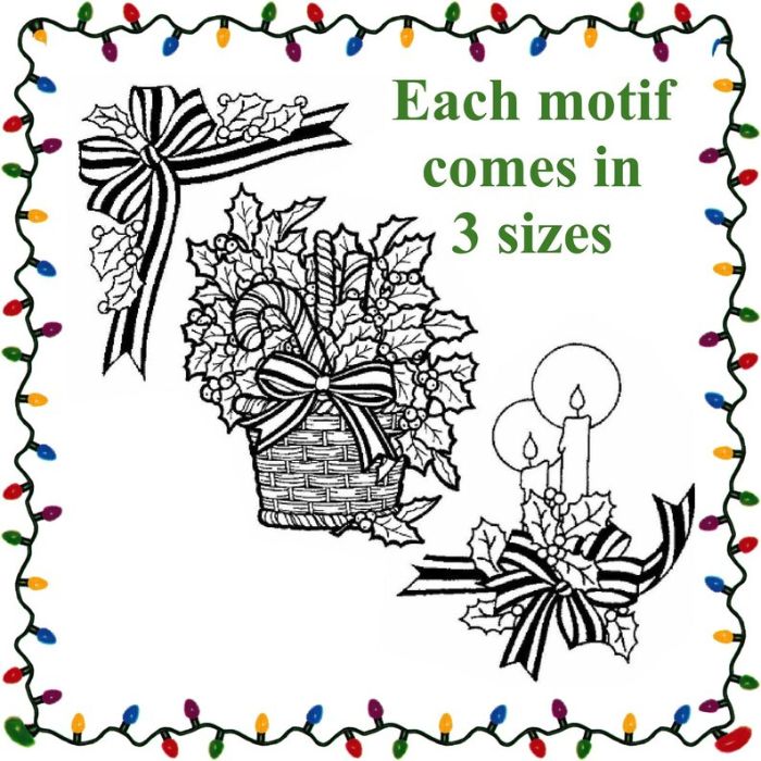 Motifs de broderie manuelle de Noël