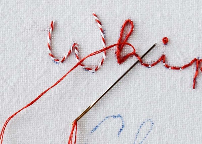 Punto indietro montato passo 4