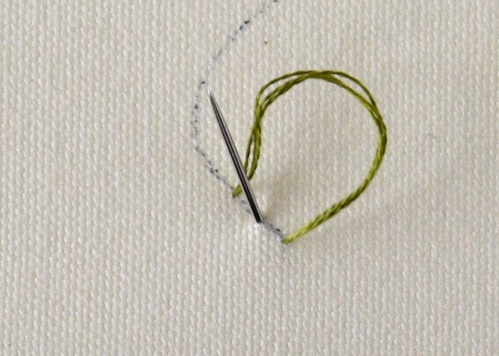 Point de tige Étape 2