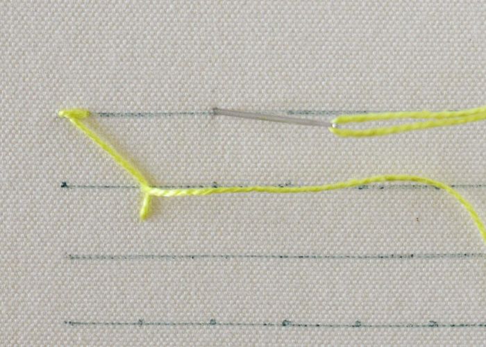 Point demi-chevron Étape 5