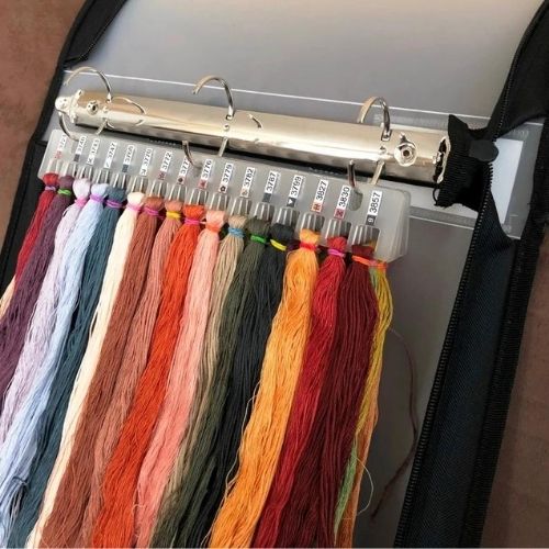 Embroidery floss storage ideas : Floss Organizer kit with binder on Etsy