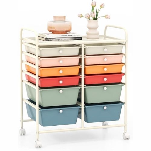 12-drawer rolling storage cart on Amazon