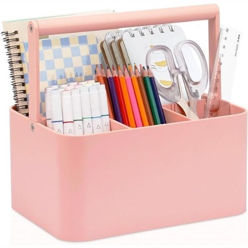 Caddy organizer with handle and adjustable divider on Amazon