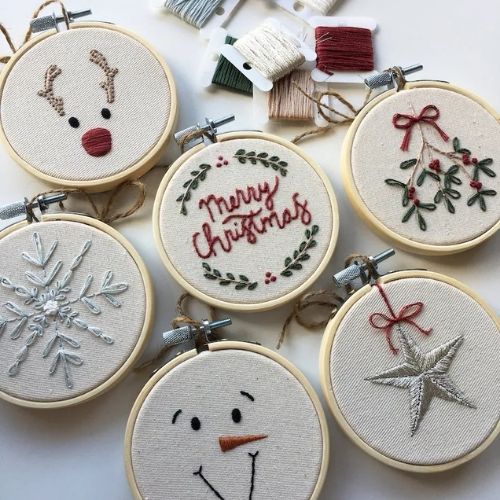 Christmas Bauble Ornaments Collection by DoodleAndStitchCo on Etsy