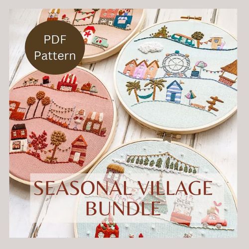 Seasonal Village PDF pattern bundle on Etsy