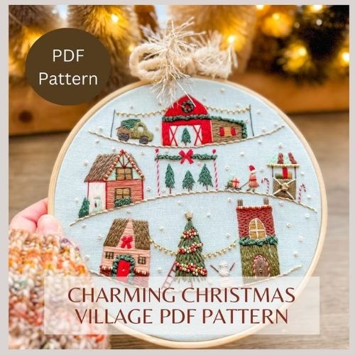 Charming Christmas Village - PDF-Anleitung mit Anleitung und Video-Tutorials von LaineIreneDesigns auf Etsy