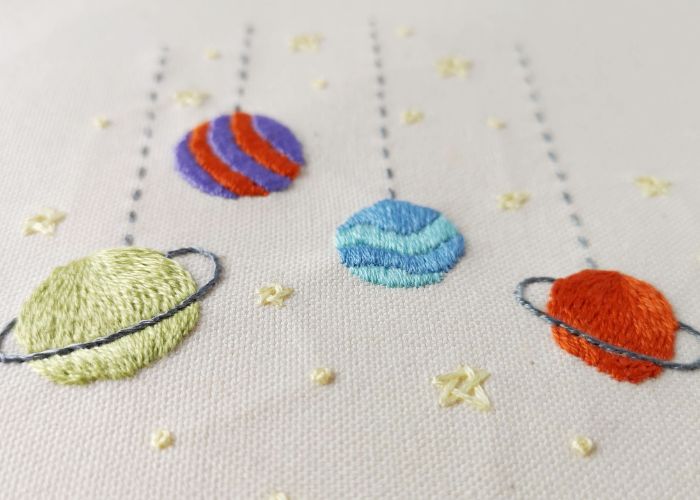 Jouet motif Galaxy mettant en valeur Satin, Long et court, tige, mailles étoiles tissées