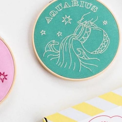 Astrologie-Stickmuster von CottonClara auf Etsy_Aquarius