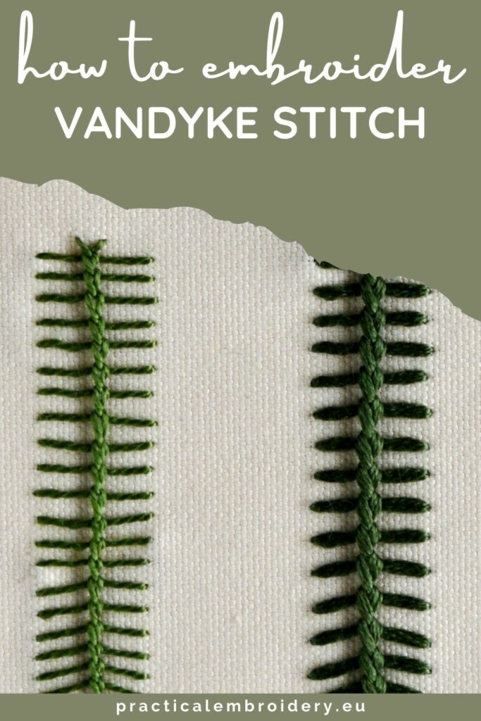 Intricate Lines with Vandyke Stitch Embroidery