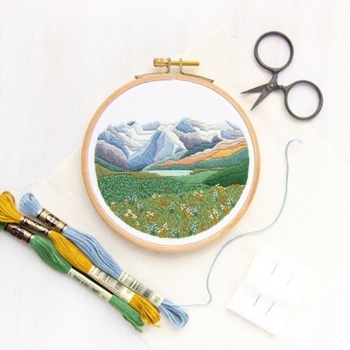 Mini Mountain Stickmuster von LarkRisingEmbroidery auf Etsy