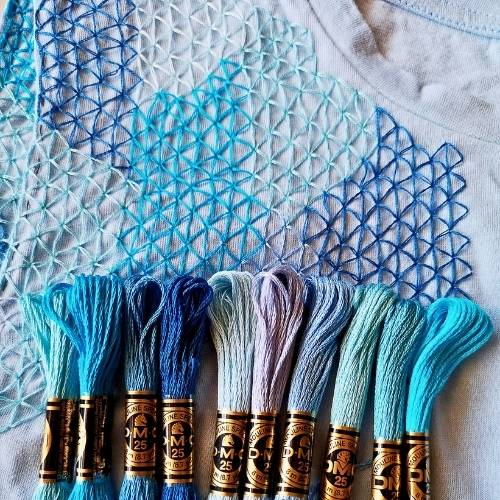 Triangular Turkish stitch for mending